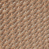 Cube 8 Seater Rattan Outdoor Dining Set with Grey Parasol - Natural Brown Weave Polywood Top