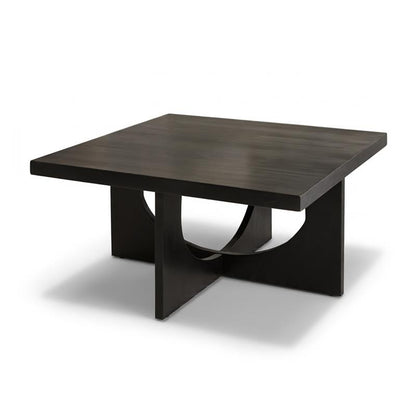 Ethan Mango Wood Square Coffee Table - Jet Black - Laura James
