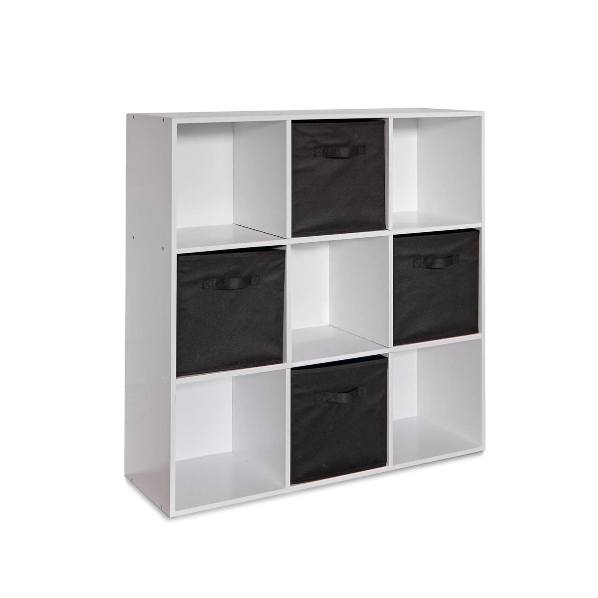Cara 9 Cube Storage Unit Chalk White Bookcase Boxes