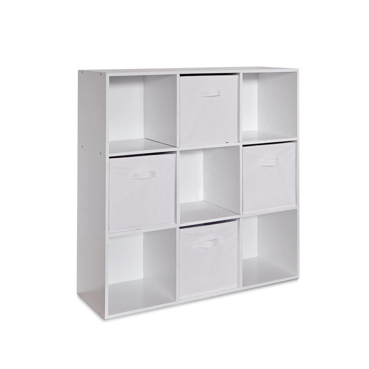 Cara 9 Cube Storage Unit Chalk Bookcase Boxes