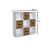 Cara 9 Cube Storage Unit & 4 Jute Handled Box Drawers - Laura James