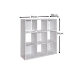 9 Cube Storage Unit - Chalk White Bookcase - Laura James