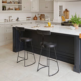 Aiden Black Mango Wood Bar Stool - Set of 2 - Laura James 