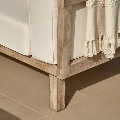 Akira 5 Seater Wooden Garden Corner Sofa with Akira Coffee Table