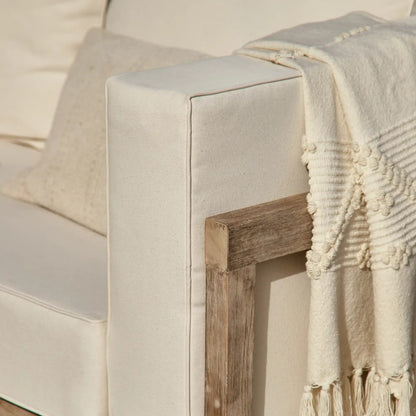 Akira 5 Seater Wooden Garden Corner Sofa with Akira Coffee Table