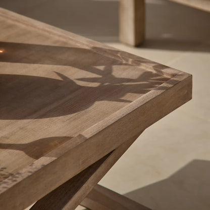 Akira 5 Seater Wooden Garden Corner Sofa with Akira Coffee Table