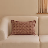 Aldeburgh 35x55cm Cushion Cover - Russet Red Abstract - Laura James 