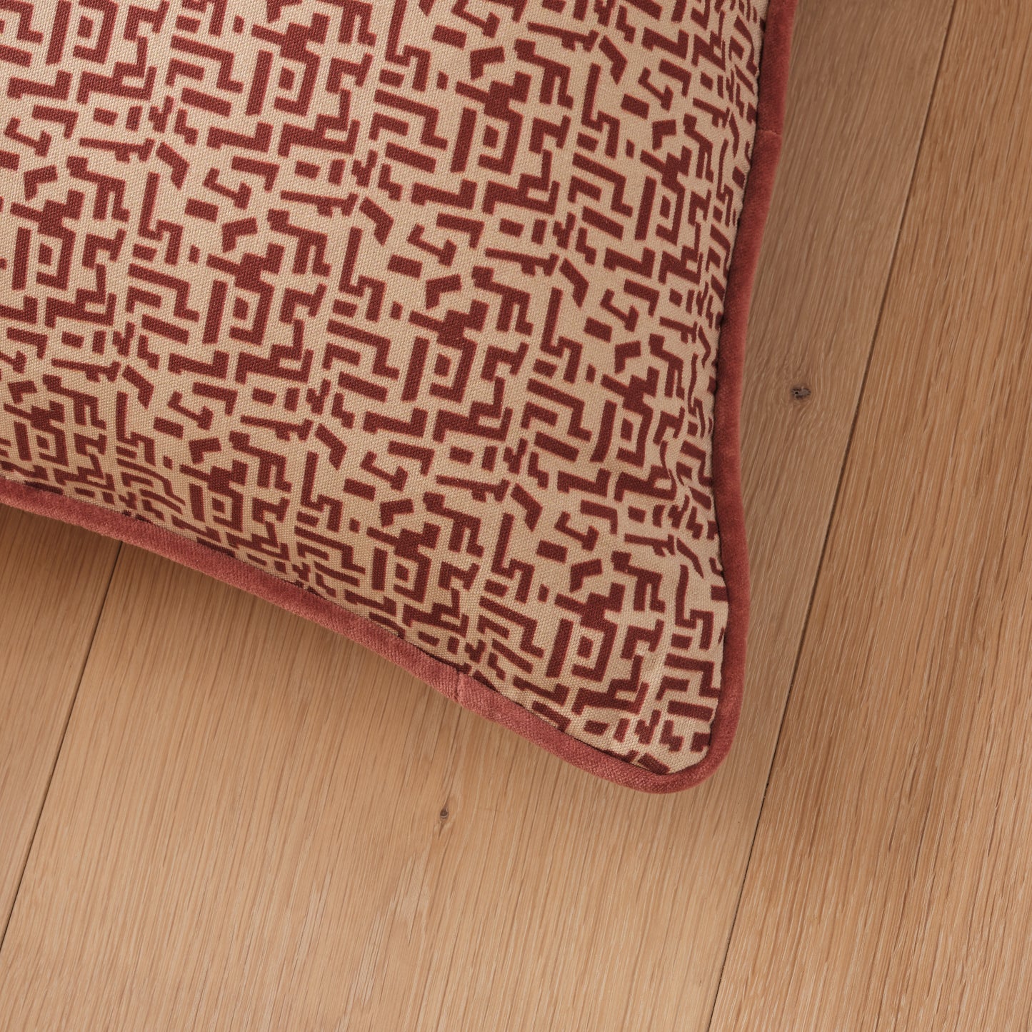 Aldeburgh 57x57cm Cushion Cover - Russet Red Abstract - Laura James 