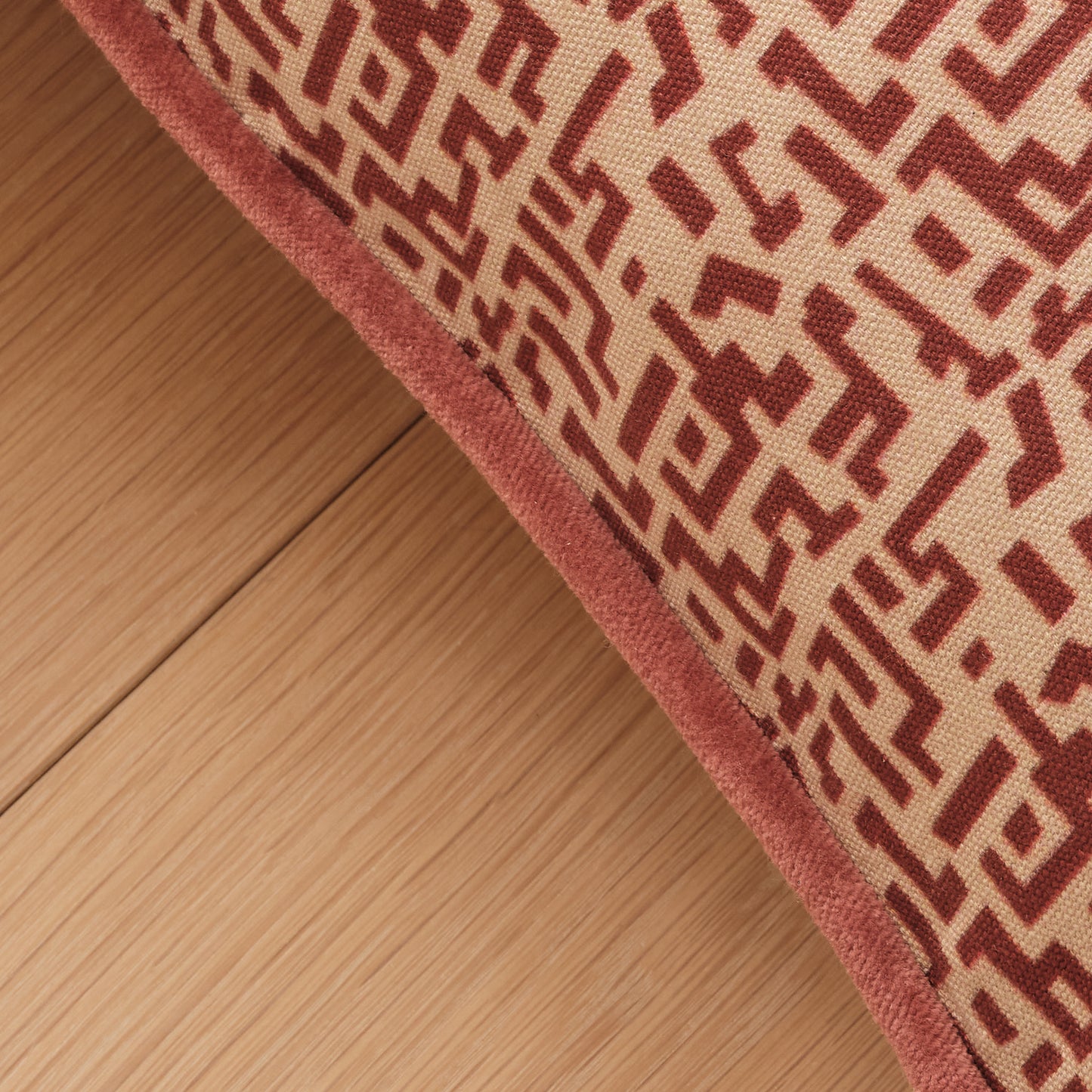 Aldeburgh 57x57cm Cushion Cover - Russet Red Abstract - Laura James 