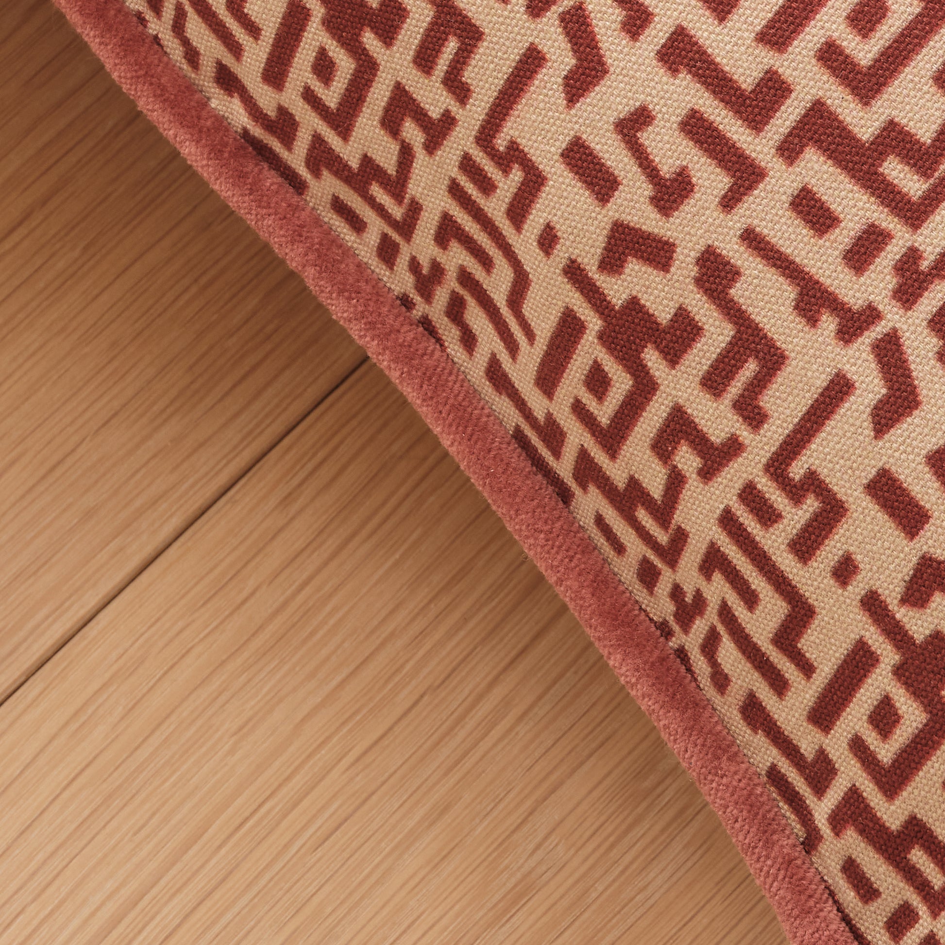 Aldeburgh 57x57cm Cushion Cover - Russet Red Abstract - Laura James 