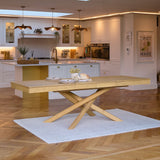 Amelia Pale Oak Wood Dining Table - Extendable - Laura James 