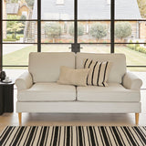 Outlet - Evedon 50x50cm Cotton Cushion Cover - Black & Natural