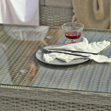 Aria Corner Rattan Sofa Set with Rising Table - Laura James 