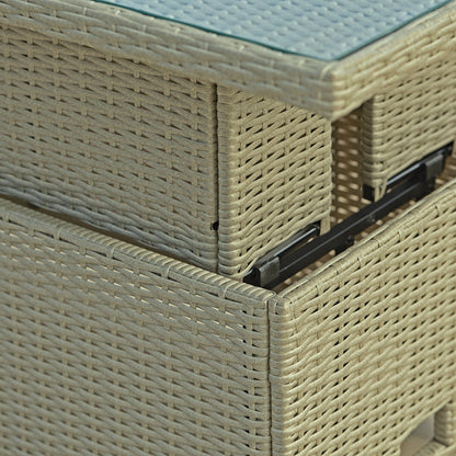 Aria Corner Rattan Sofa Set with Rising Table - Laura James 