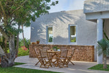 Ashby 6 Seater Wooden Round Garden Dining Set with 6 Cove Rope Chairs - 130cm - Laura James 
