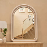 Ashridge 100x70cm Arch Wall Mirror - Oatmeal - Laura James 
