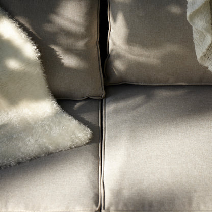 9 Seater Rattan Outdoor Corner Sofa Set - Grey Weave - Laura James