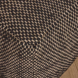 Atcham Wool & Cotton Ottoman Stool - Black