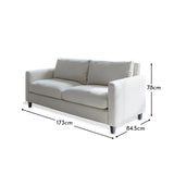 Ava Light Beige Boucle 2 Seater Sofa - Laura James

