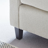Ava Beige Boucle 3 Seater Sofa - Laura James