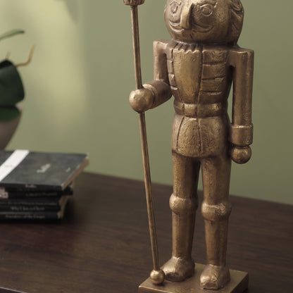 Aarhus 30cm Metal Nutcracker Ornament - Heritage Gold