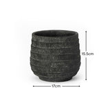 Abala Rustic Grey Cement Plant Pot - Laura James