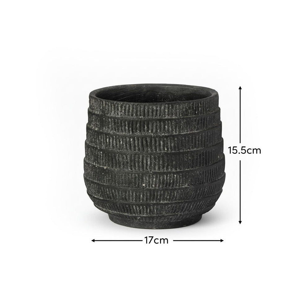 Abala Rustic Grey Cement Plant Pot – Laura James