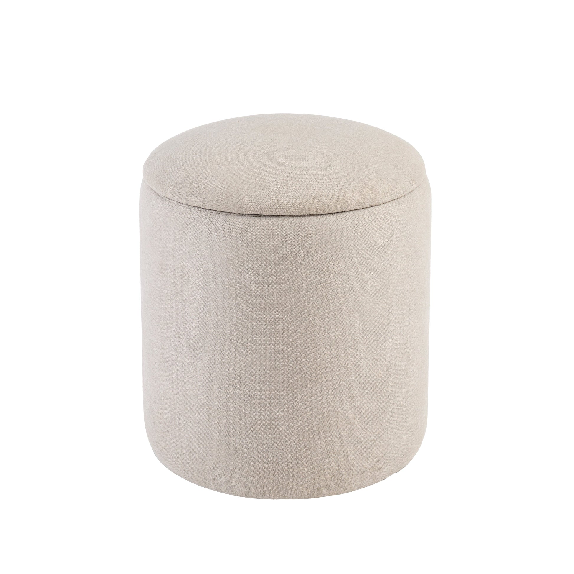 Abigail Storage Pouffe/Footstool - Soft Beige - Laura James