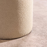 Abigail Storage Pouffe/Footstool - Light Beige Boucle - Laura James 