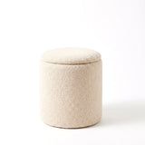 Abigail Storage Pouffe/Footstool - Light Beige Boucle - Laura James 