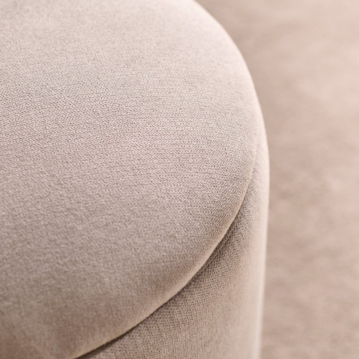 Abigail Storage Pouffe/Footstool - Soft Beige - Laura James