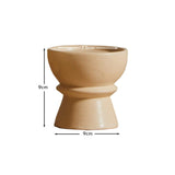 Outlet - Ackton 9cm Ceramic Pillar Candle Holder - Set of 2 - Taupe