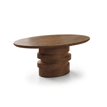 Adam 100cm Oval Almond Brown Coffee Table - Laura James 