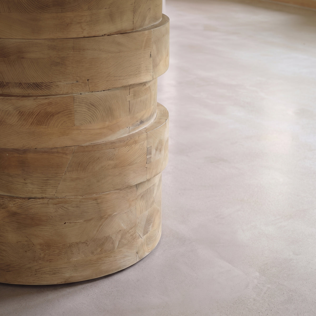 Adam 135cm Almond Brown Round Dining Table - Laura James 