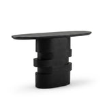 Adam 140cm Jet Black Oval Console Table - Laura James 