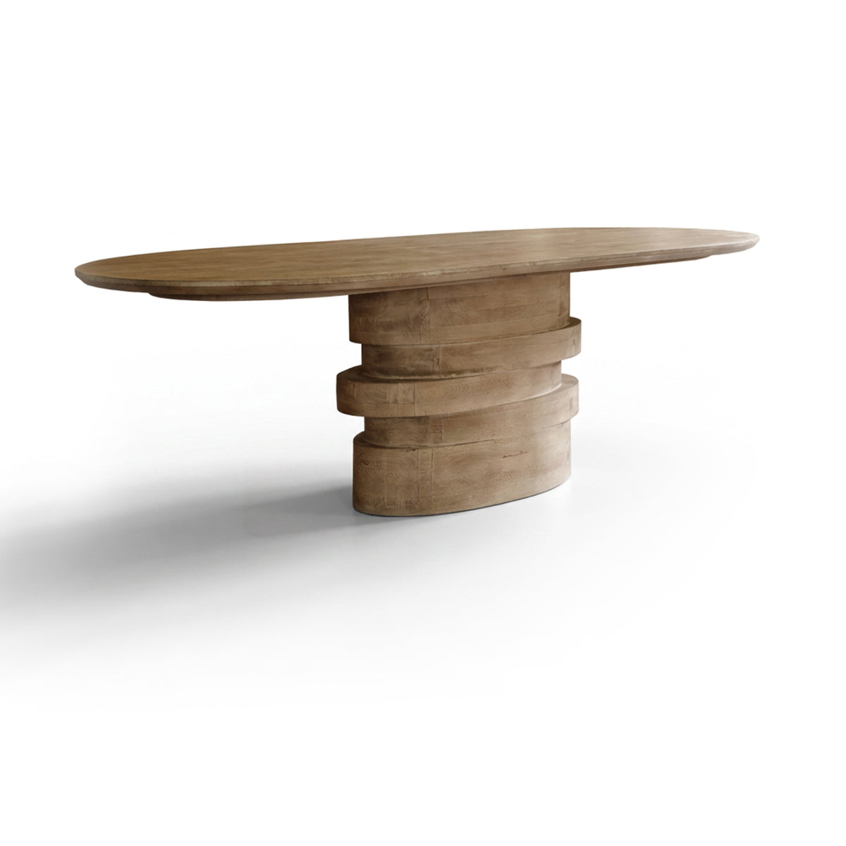Adam 240cm Almond Brown Oval Dining Table - Laura James 