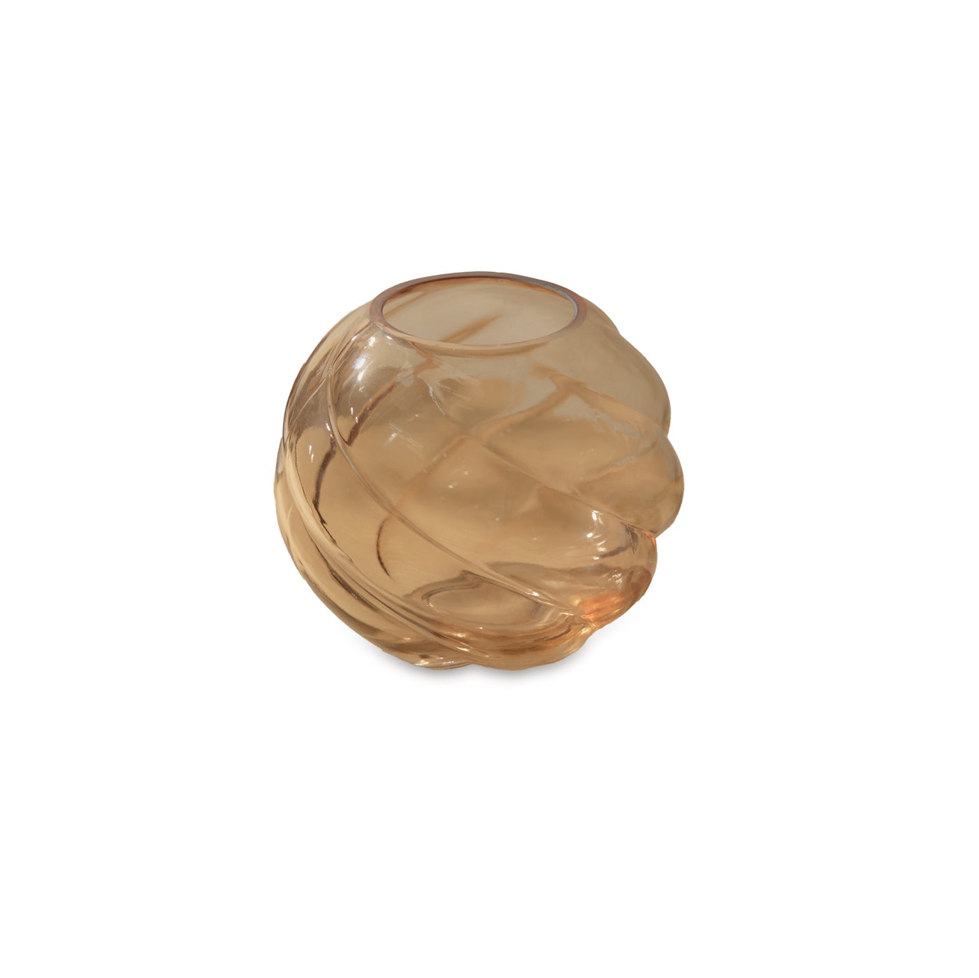 Adria 13cm Glass Vase - Champagne - Laura James 