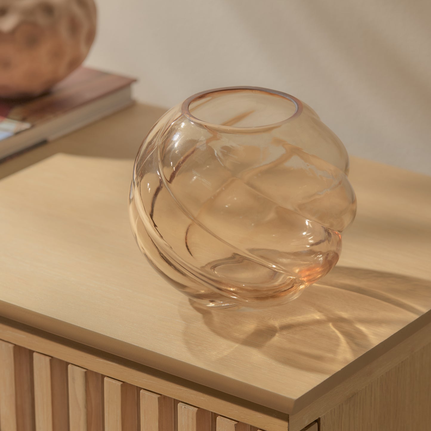 Adria 13cm Glass Vase - Champagne - Laura James