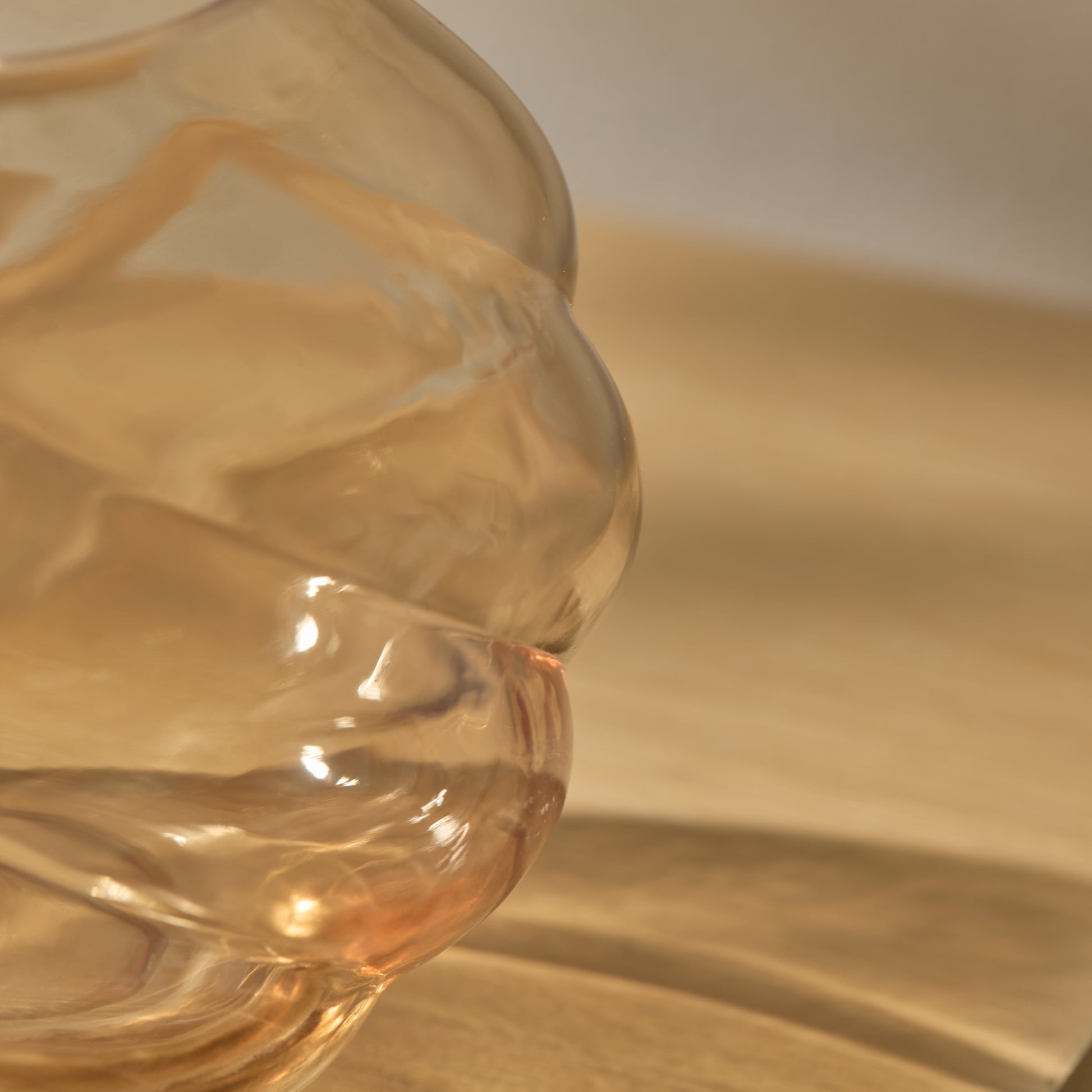 Adria 13cm Glass Vase - Champagne - Laura James