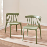 Agatha Dining Chairs - Set of 4 - Olive Green - Laura James