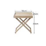 Akira Brushed Light Acacia Side Table - Laura James
