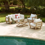 Akira 5 Seater Wooden Garden Set with Coffee Table - Laura James