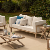 Akira 5 Seater Wooden Garden Sofa Set with Coffee and 2 Akira Side Tables - Laura James