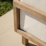Akira 5 Seater Wooden Garden Sofa Set with Coffee and 2 Akira Side Tables - Laura James