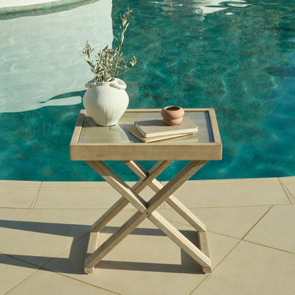 Akira Glass Garden Side Table - Laura James