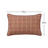 Aldeburgh 35x55cm Cushion Cover - Russet Red Abstract - Laura James 