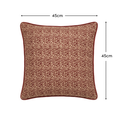 Aldeburgh 45x45cm Cushion Cover - Russet Red Abstract - Laura James 