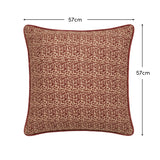 Aldeburgh 57x57cm Cushion Cover - Russet Red Abstract - Laura James 