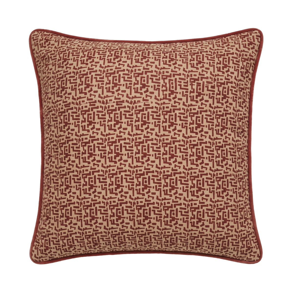 Aldeburgh 45x45cm Cushion Cover - Russet Red Abstract - Laura James 