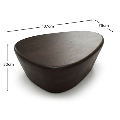 Alder 107cm Coffee Brown Mango Wood Freeform Coffee Table